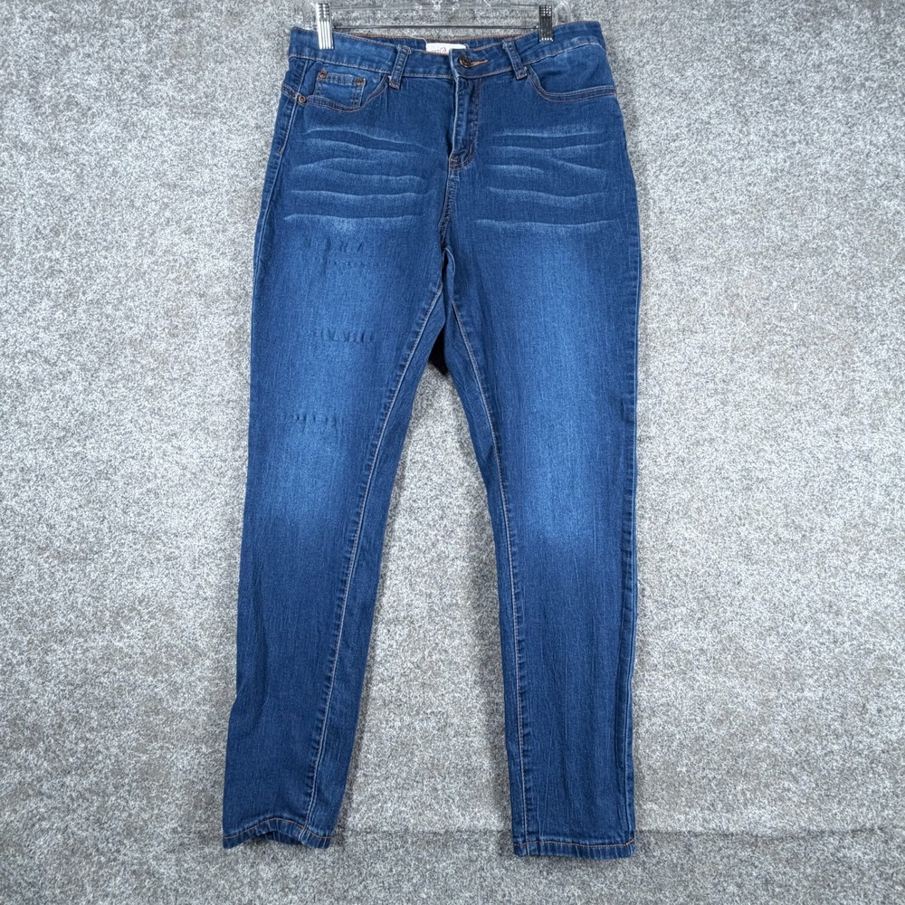 Red Bottoms Skinny Jeans Womens 13 Blue Medium Wash Streetwear All Day Comfort
